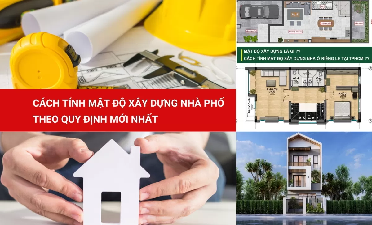 Cách tính mật độ xây dựng nhà phố
