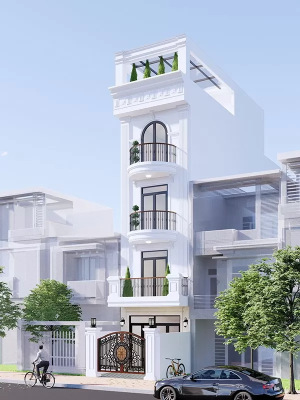 Mẫu nhà ống 4 tầng 1 tum 5x20m vô cùng hút mắt