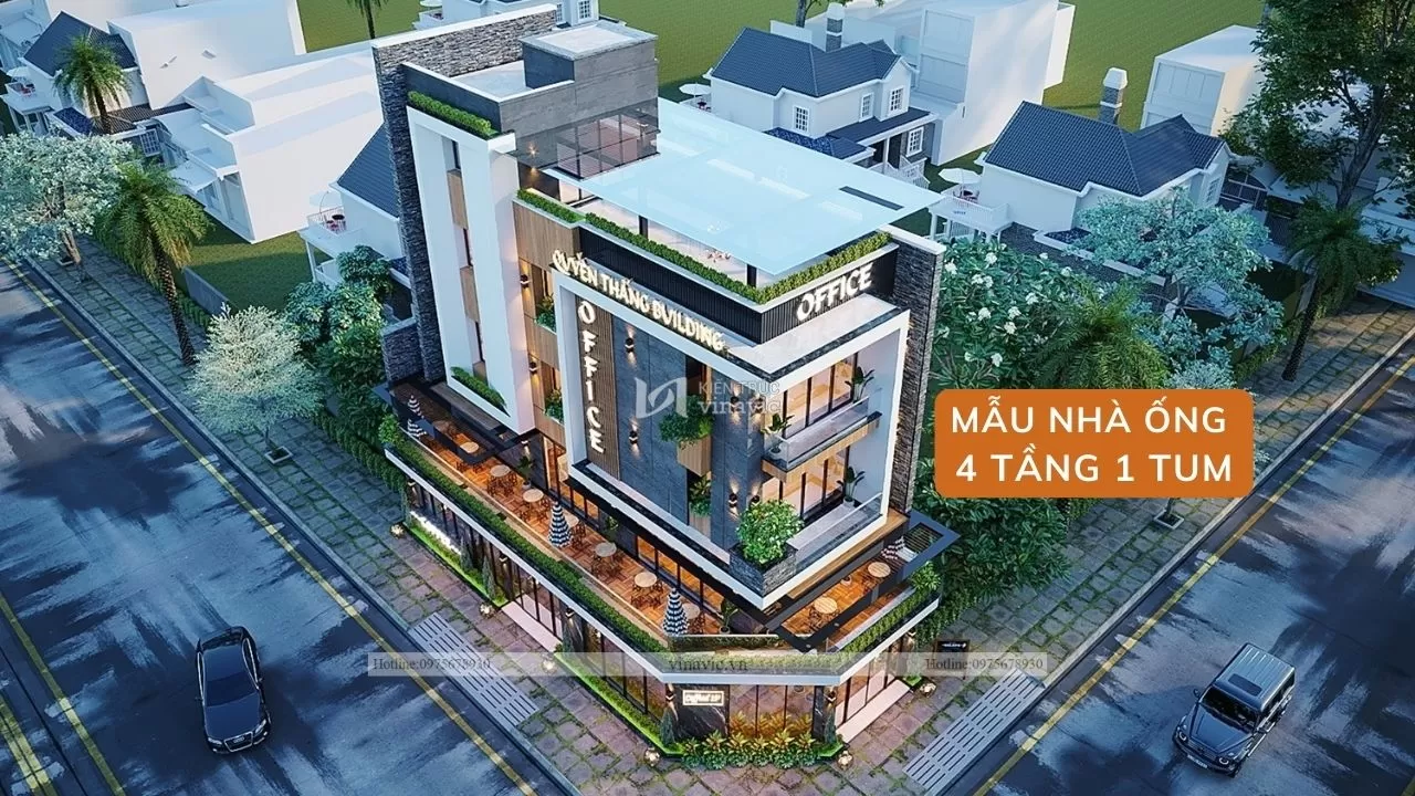 Mẫu nhà ống 4 tầng 1 tum ấn tượng đẹp mắt không thể bỏ qua khi xây nhà