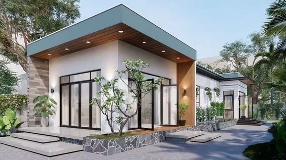 Nhà mái bằng 100m2 đơn giản nhưng đầy đủ tiện nghi