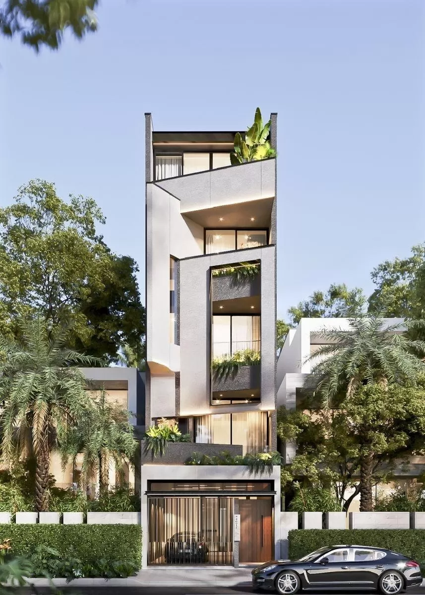 Thiết kế nhà ống 7 tầng kinh doanh khách sạn vô cùng rộng rãi