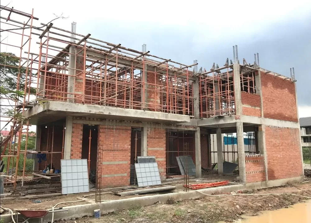 Chiều cao trung bình nhà ở 1 tầng là 5m