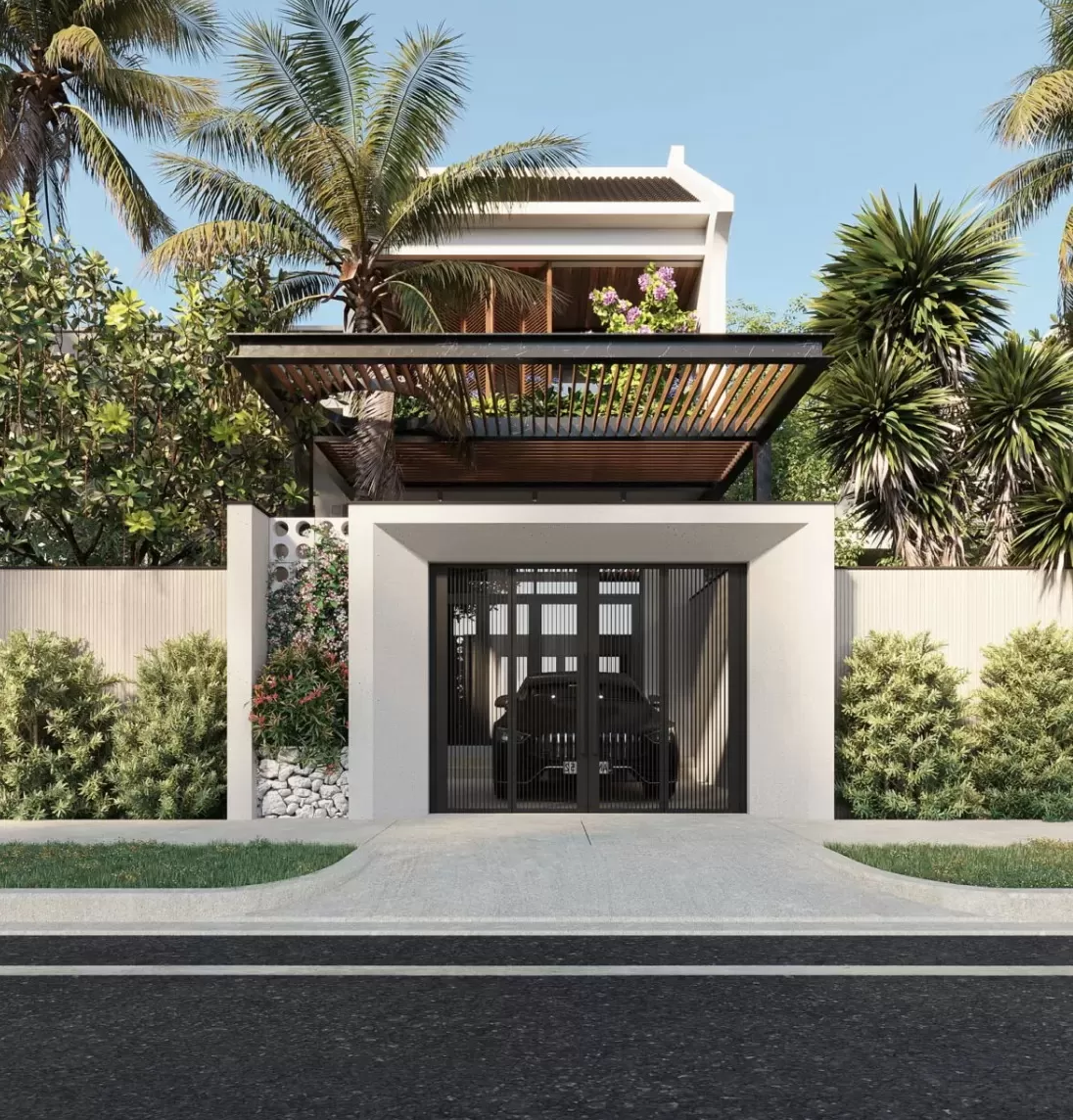 Mẫu nhà 1 lầu 1 trệt ở nông thôn đẹp mắt