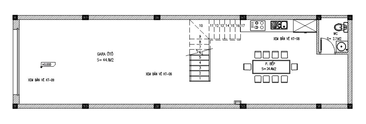Bản vẽ mặt bằng tầng 1