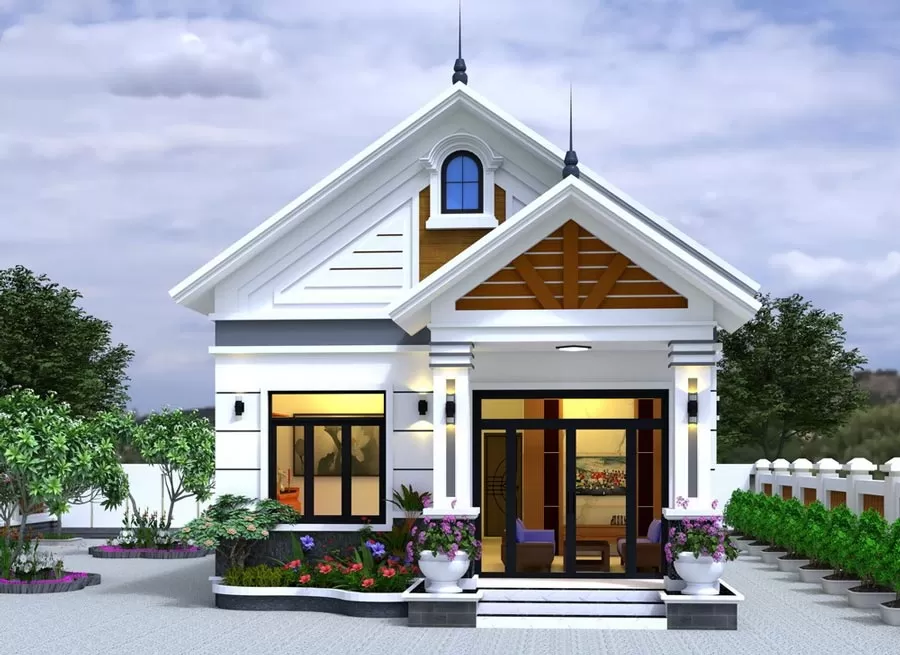 Nhà cấp 4 mái thái 5x18m đẹp mắt ấn tượng