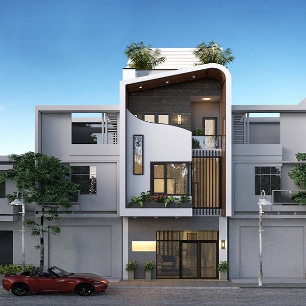 Thiết kế nhà 3 tầng có gara 3 phòng ngủ tiện nghi