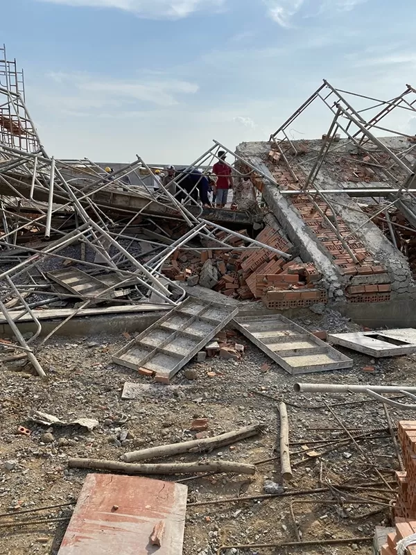 Sập công trình khi đang thi công