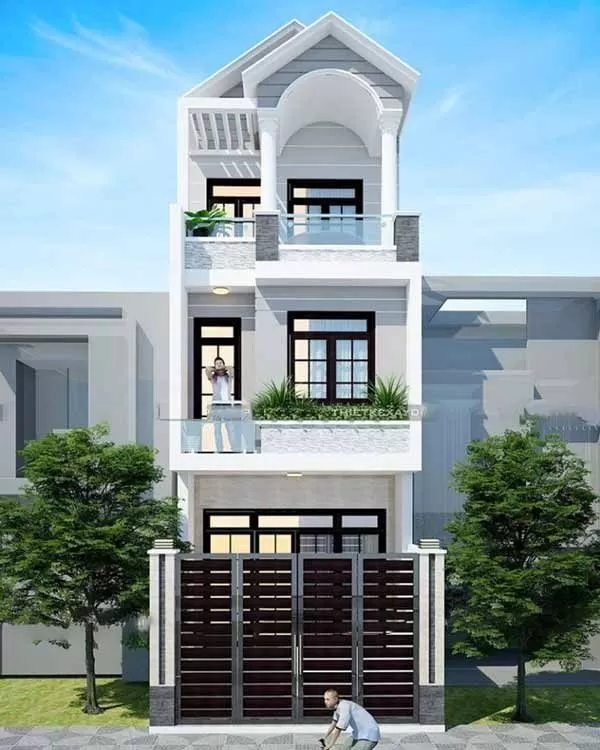 Nhà phố 3 tầng mái thái có không gian sống đa năng