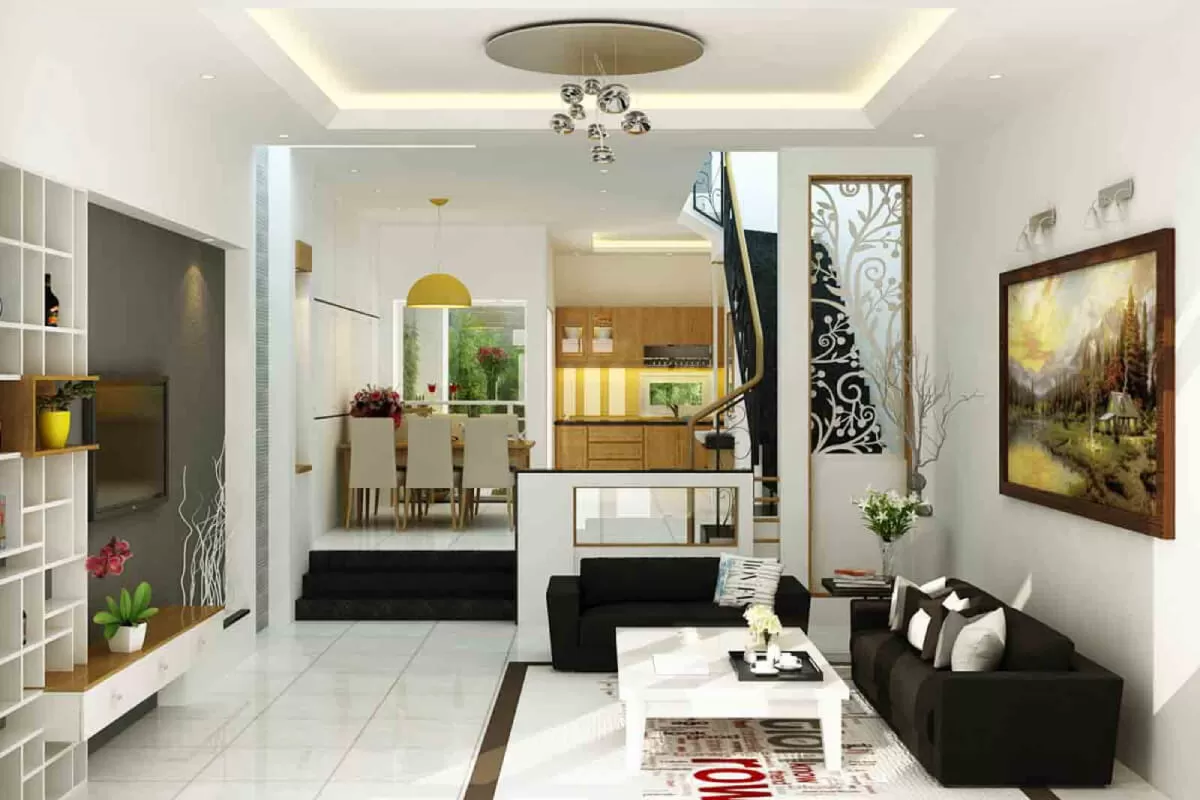 Trang trí phòng khách với nội thất đơn giản đẹp mắt