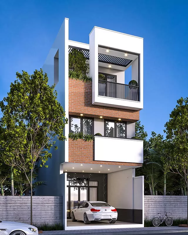Mẫu nhà ống đẹp 3 tầng 5m phổ biến với phong cách thiết kế hiện đại