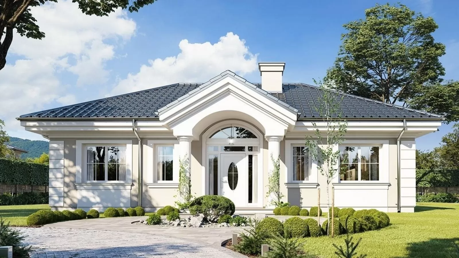 Nhà cấp 4 mái nhật phong cách hiện đại không gian sống 4 phòng ngủ tiện nghi