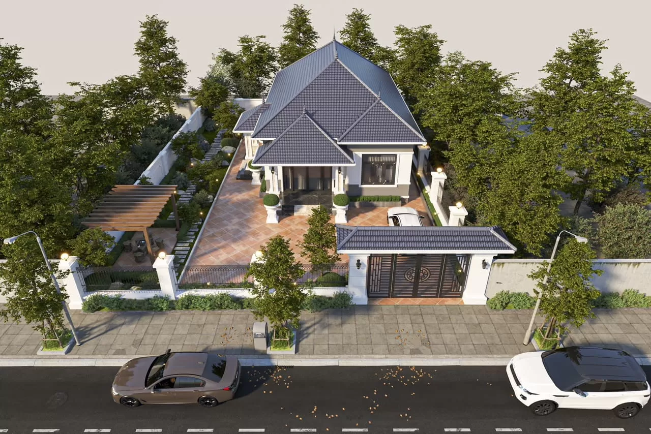 Thiết kế nhà mái nhật cấp 4 3 phòng ngủ hiện đại đẹp mắt