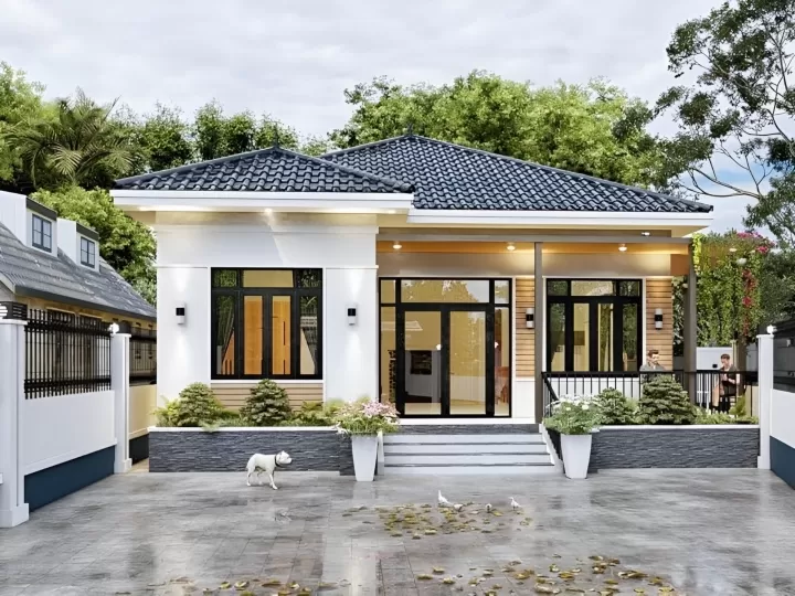 Mẫu nhà cấp 4 mái nhật giá 500 triệu thiết kế đơn giản