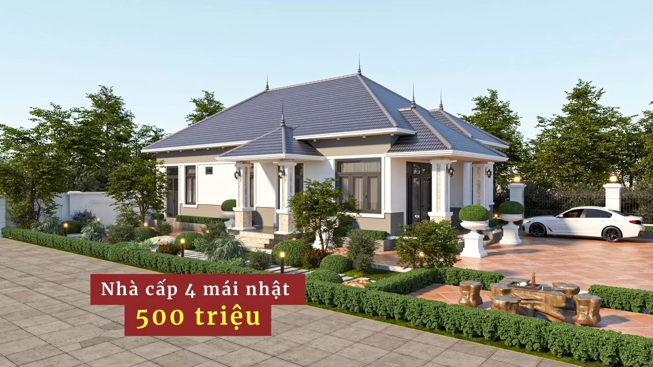 Nhà cấp 4 mái nhật 500 triệu được nhiều gia đình lựa chọn xây dựng