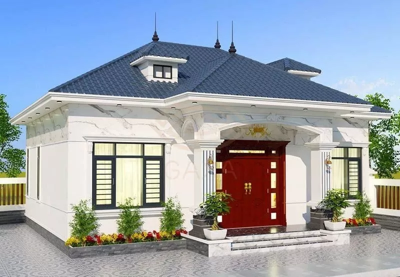 Mẫu nhà cấp 4 mái nhật hiện đại tiết kiệm chi phí