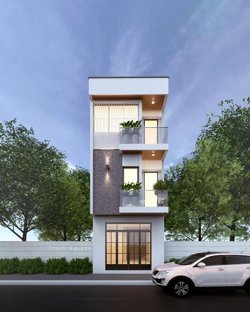 Mẫu nhà phố 3 tầng 5x15m đơn giản hài hòa