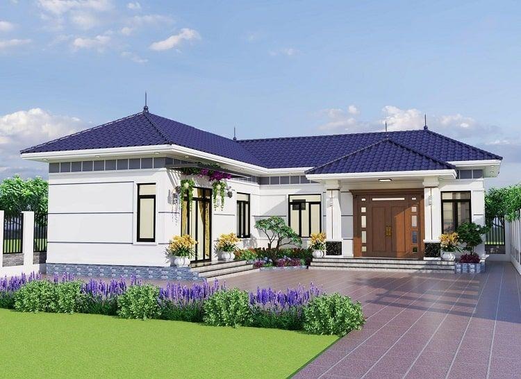 Thiết kế nhà cấp 4 500 triệu sân rộng rãi