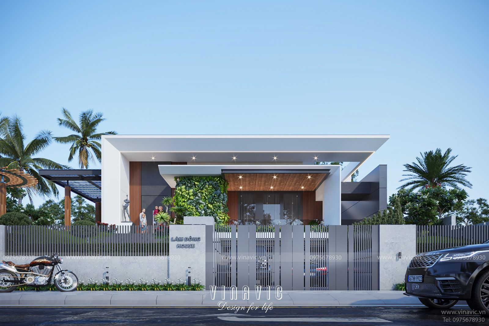 Hồ sơ thiết kế biệt thự 1 trệt 1 lầu hiện đại 2 phòng ngủ 220m2 BT2378​​​​​​​