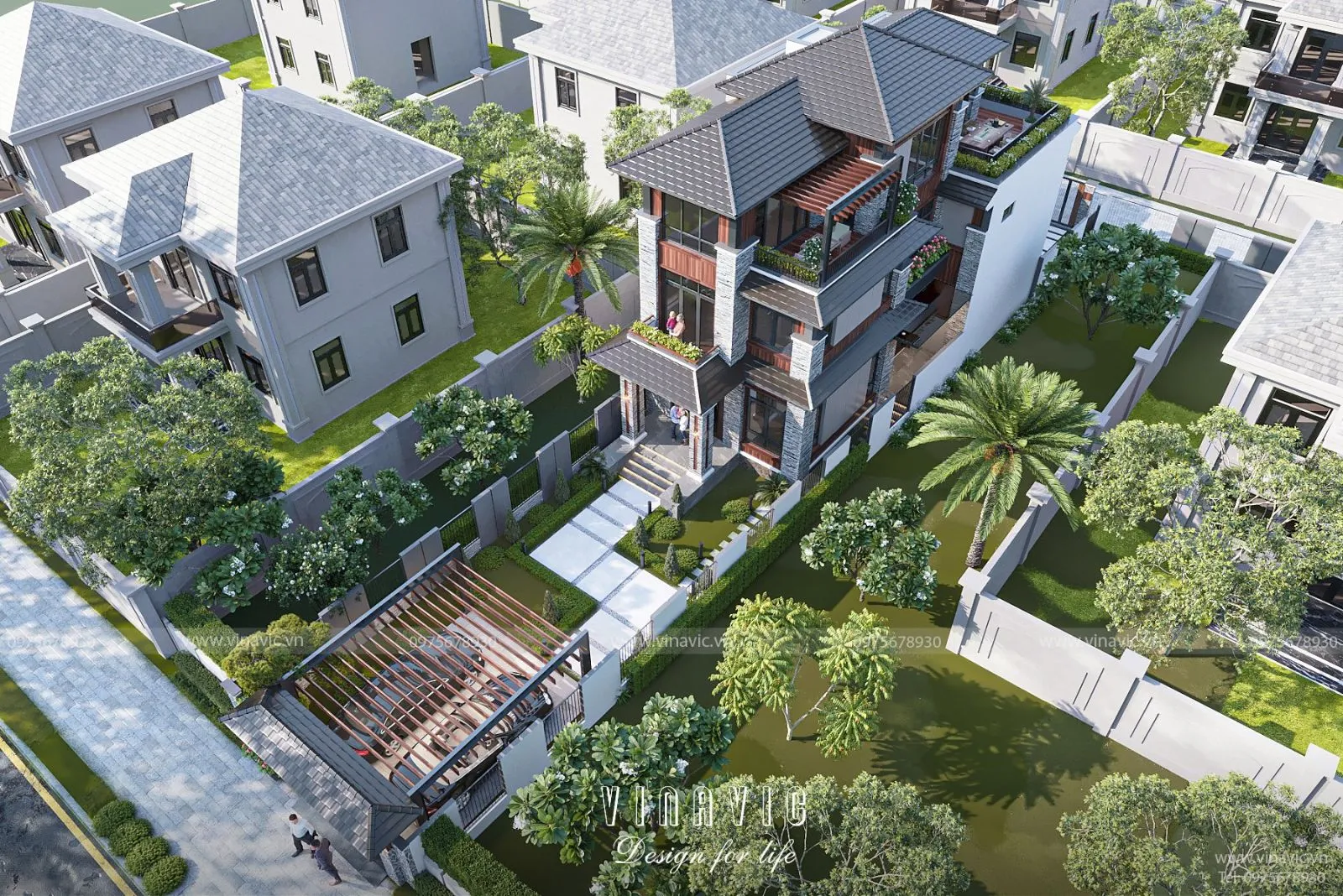 Hàng rào xây bằng bê tông