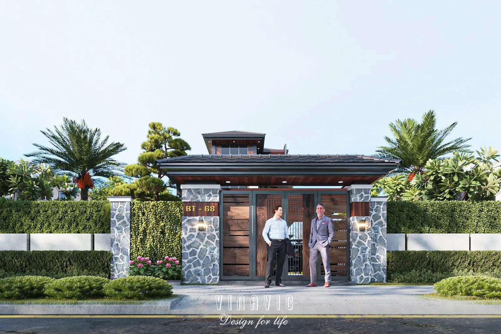 Hàng rào cây xanh đẹp