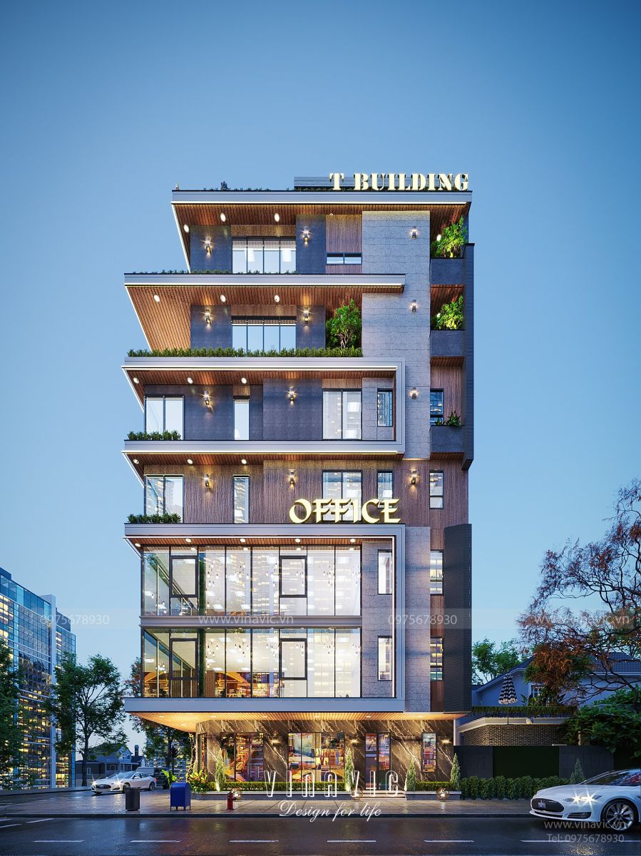 Phong cách hiện đại nổi bật với hình khối vững chắc, vật liệu bê tông cốt thép kiên cố