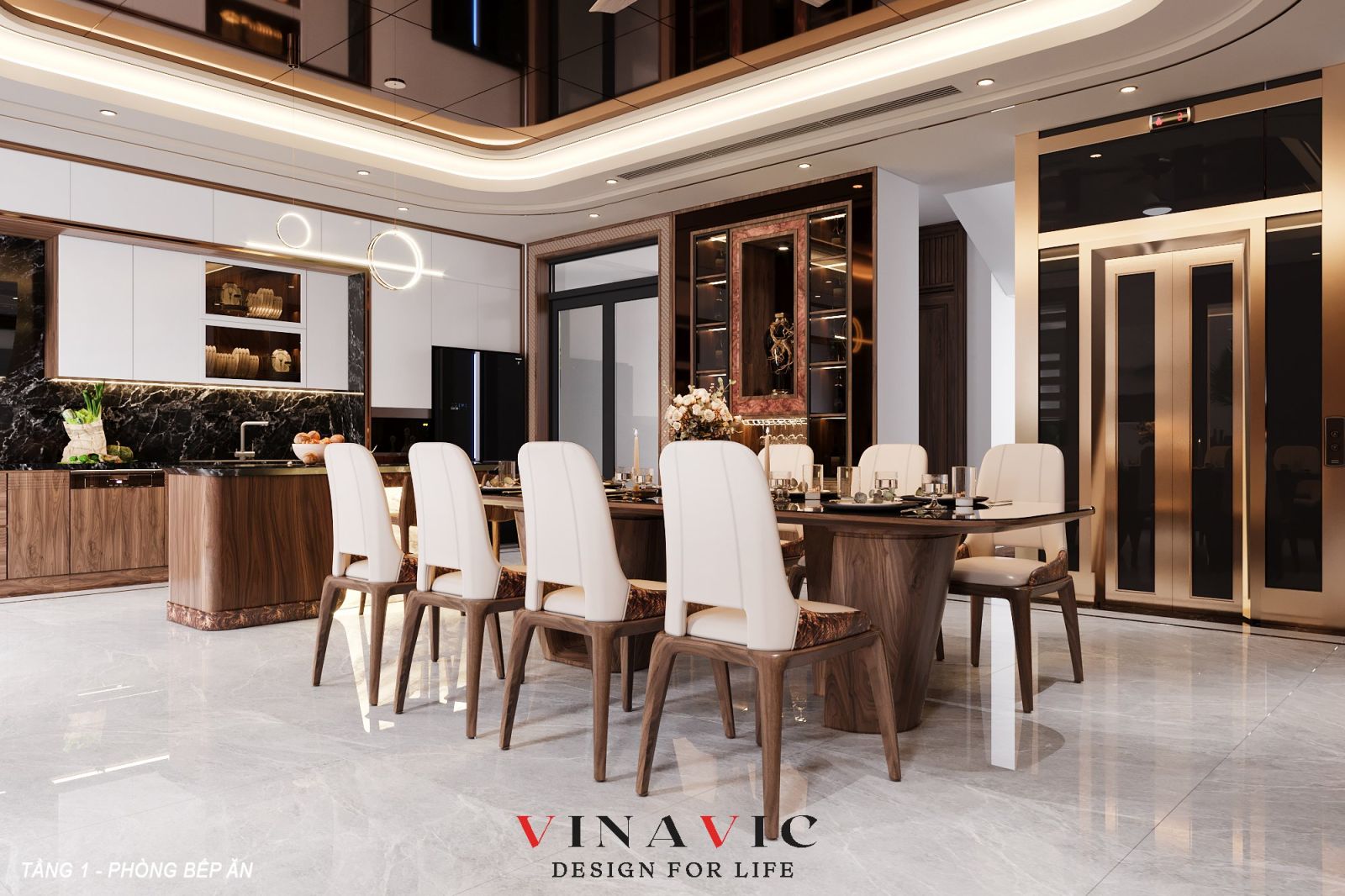 Thiết kế nội thất biệt thự 4 tầng 300m2 (CĐT: Mr Khánh - Vĩnh Phúc) NT2328