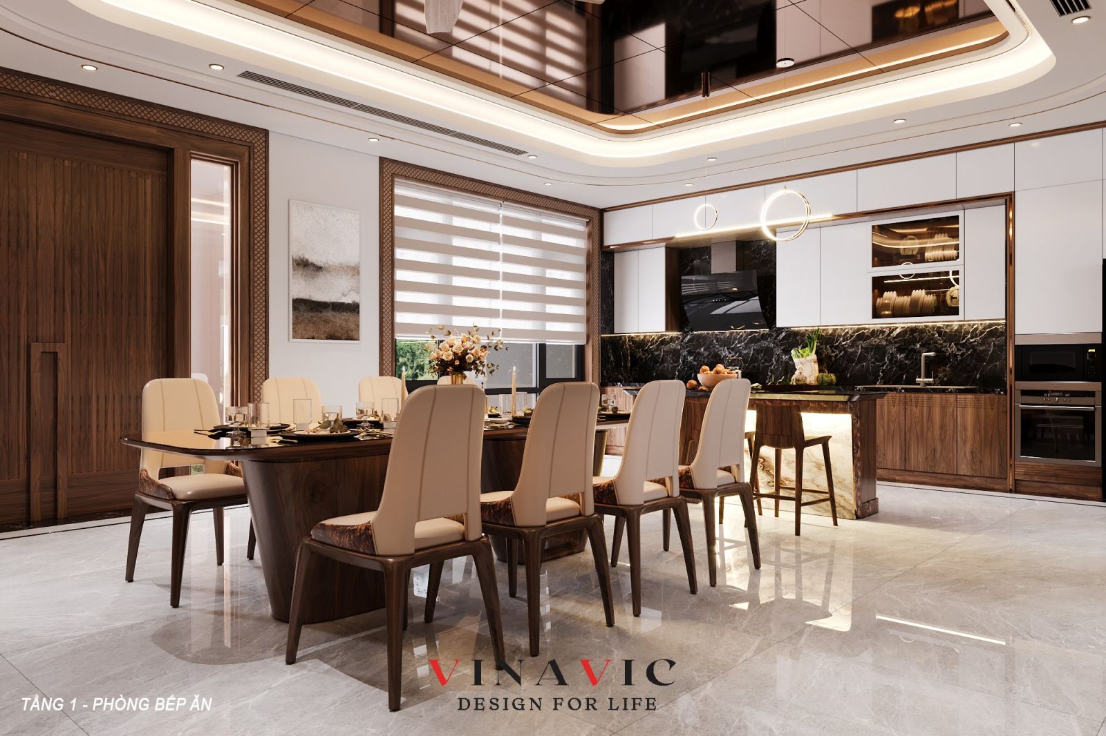 Thiết kế nội thất biệt thự 4 tầng 300m2 (CĐT: Mr Khánh - Vĩnh Phúc) NT2328