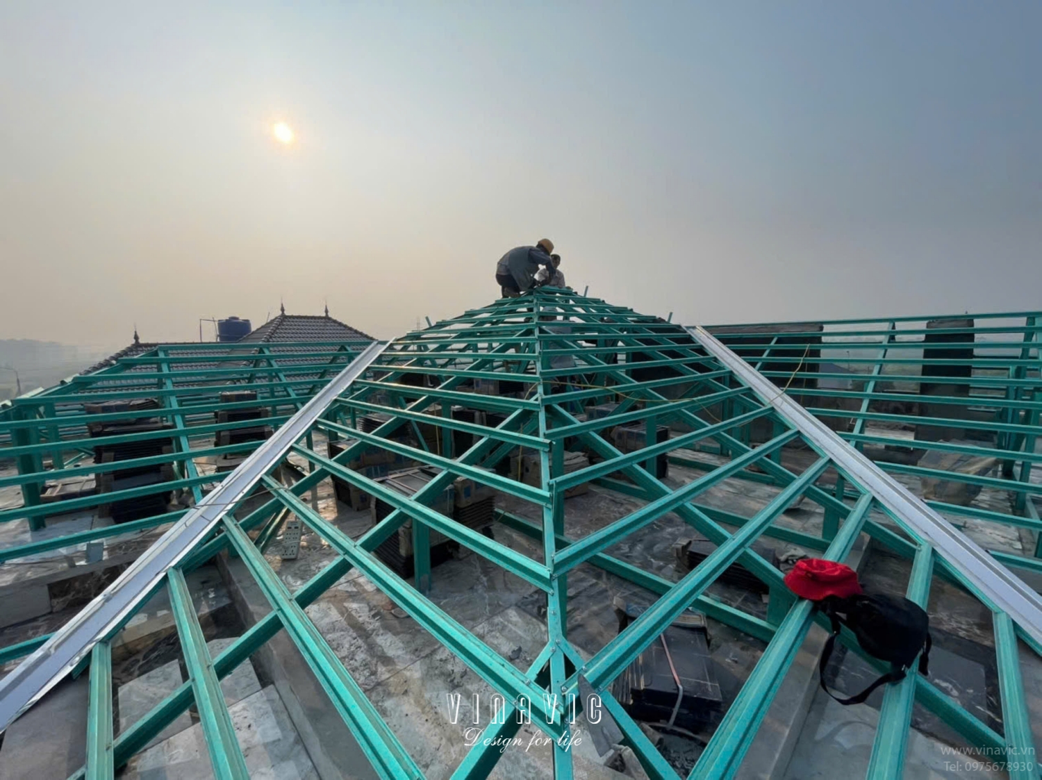 Thi công biệt thự 3 tầng hiện đại 255m2