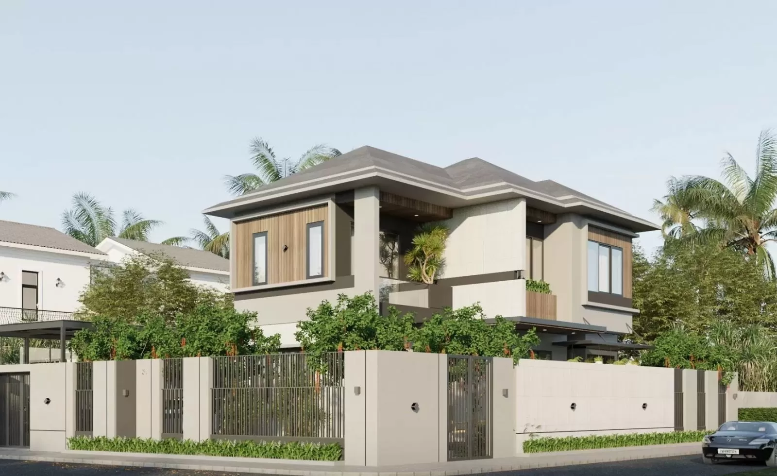 Màu sắc mẫu nhà ống kiểu Nhật hài hòa tinh tế