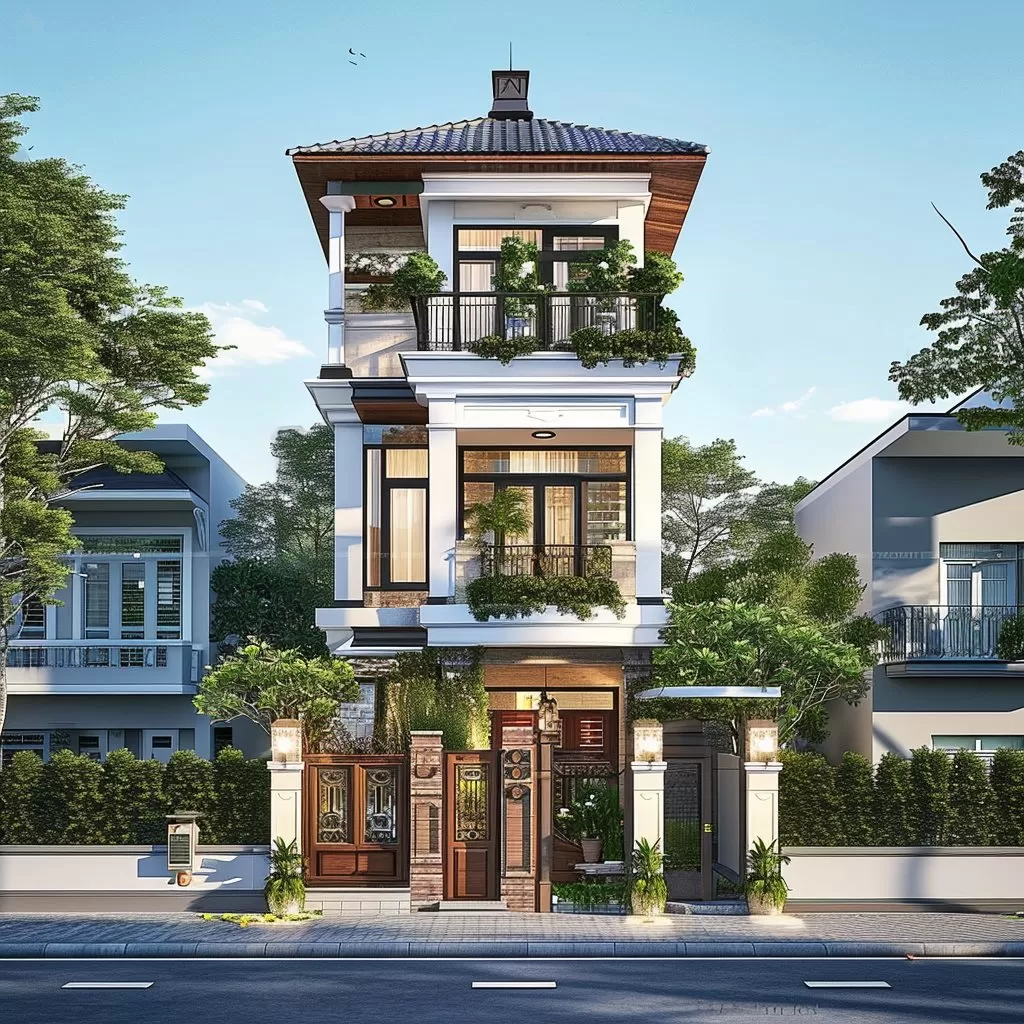 Mẫu thiết kế nhà ống 3 tầng kiểu Nhật cá tính cuốn hút