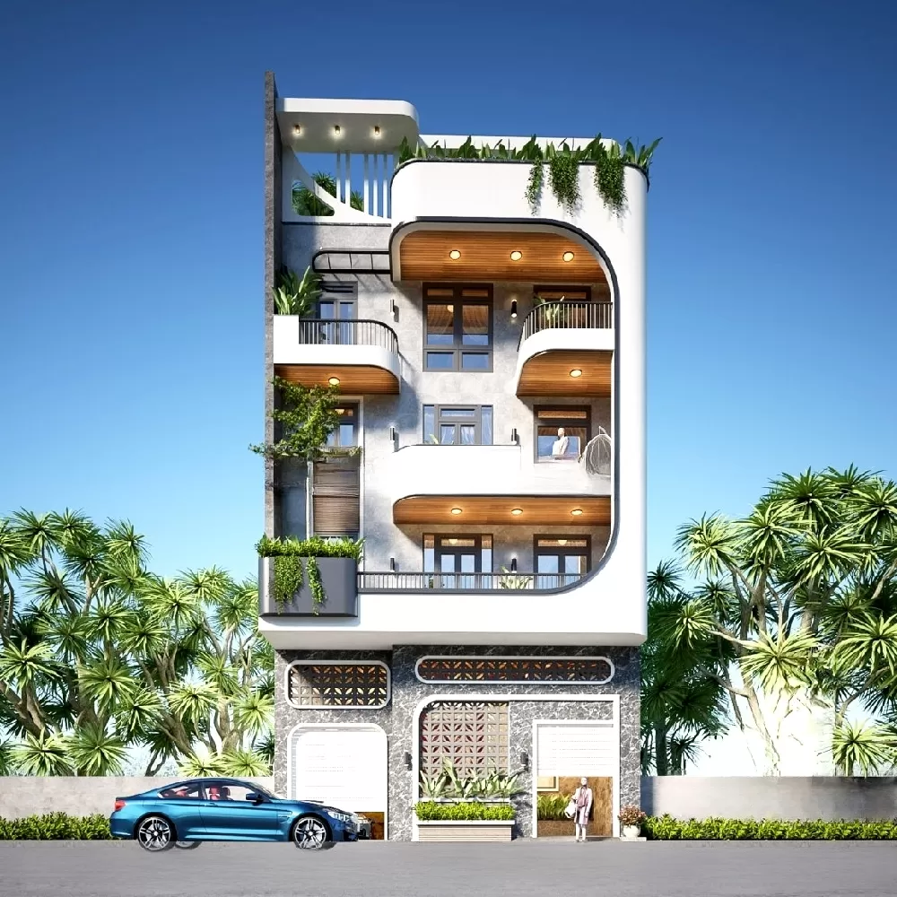 Nhà ống 4 tầng đẹp hiện đại mặt tiền 6m mang lại không gian sống tiện nghi