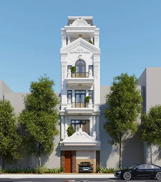 Nhà 4 tầng 50m2 Tân Cổ Điển sang trọng