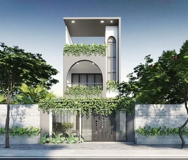 Thiết kế nhà 3 phòng ngủ 40m2 sử dụng tone màu xám sang trọng