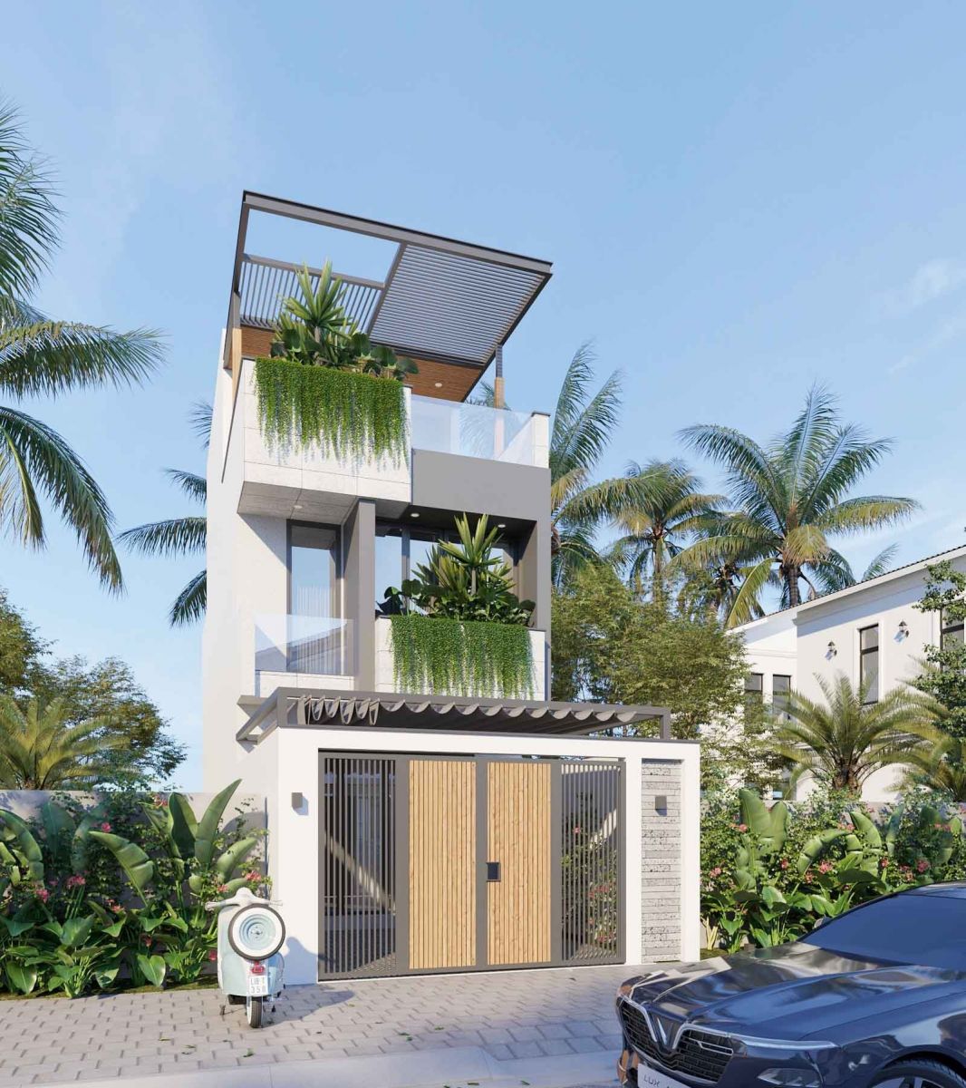 Nhà ống 2 tầng 60m2 3 phòng ngủ tiện nghi