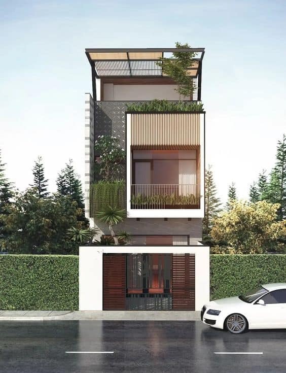 Nhà 2 tầng 40m2 có tầng tum với không gian mở