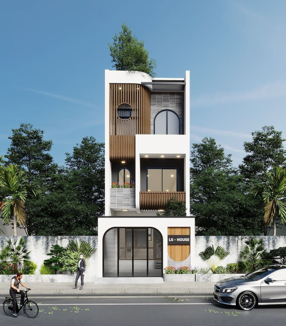 Thiết kế nhà ống hiện đại mặt tiền 4m 2 phòng ngủ cực thu hút