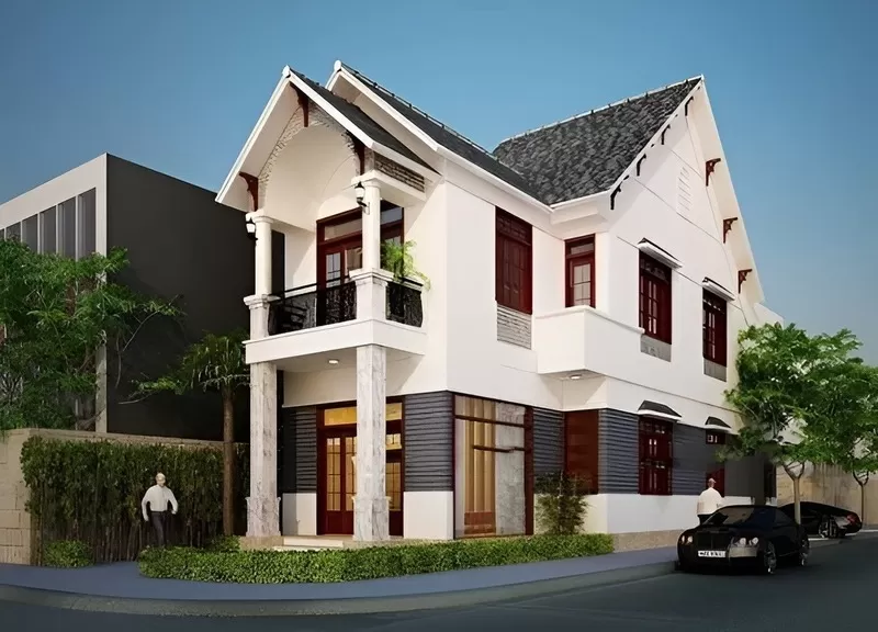 Mẫu nhà mái Thái 2 tầng hiện đại 6 x 15m