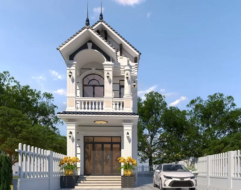 Nhà 2 lầu mái thái có phong cách hiện đại