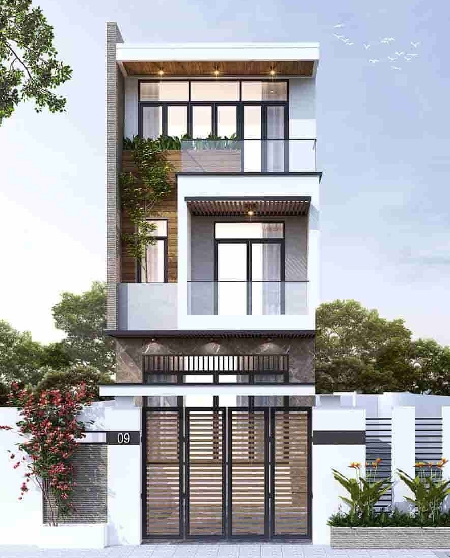 Mẫu nhà phố 3 tầng 5x17m