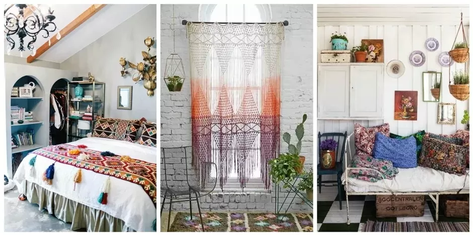 Vải là chất liệu chủ đạo của phong cách Bohemian trong nội thất