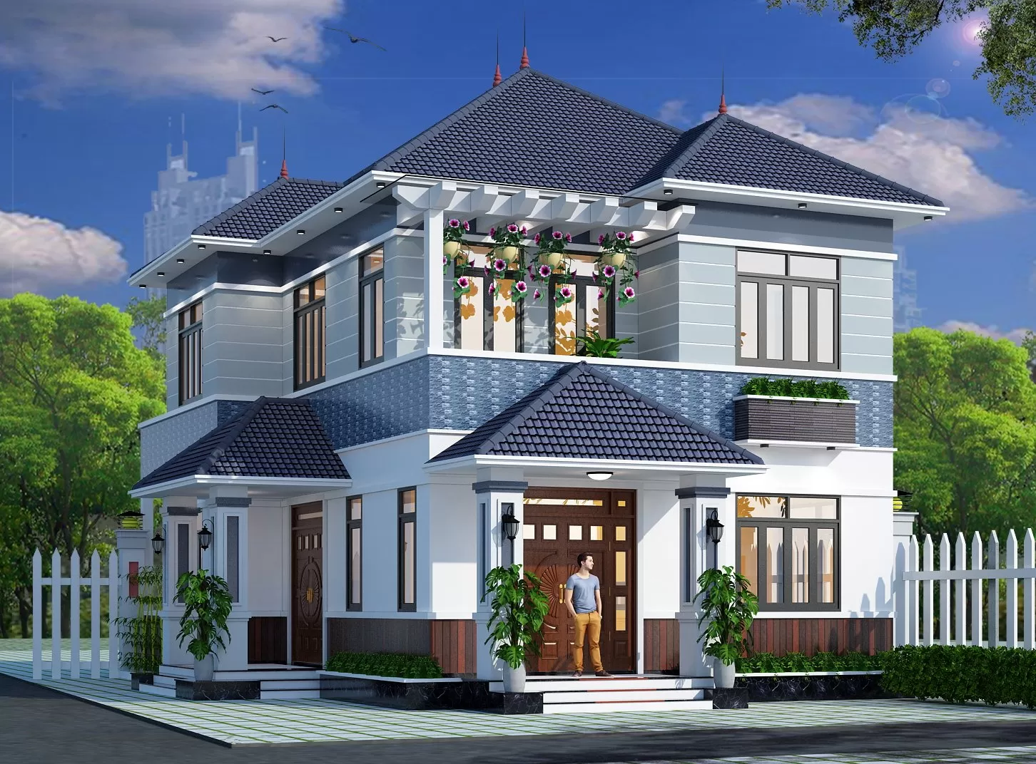 Hệ mái nhật là sự kết hợp hài hòa giữa nét hiện đại và truyền thống đảm bảo tính thẩm mỹ cao