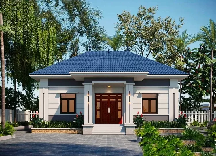 Mẫu nhà 3 gian mái nhật được xây dựng phổ biến ở nông thôn