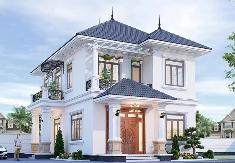 Nhà vuông mái nhật 2 mặt tiền 2 tầng được yêu thích nhất 2024