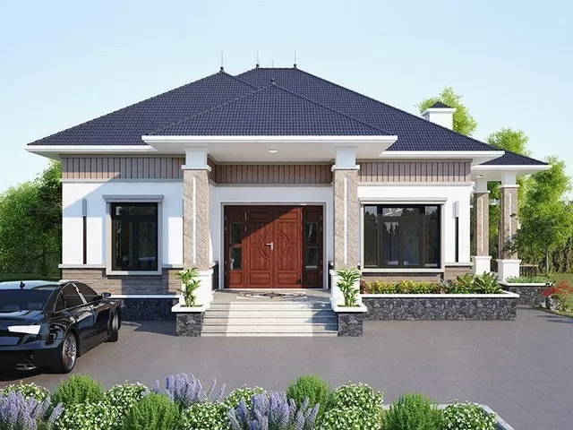 Thiết kế nhà 3 gian mái nhật phong cách hiện đại sang trọng