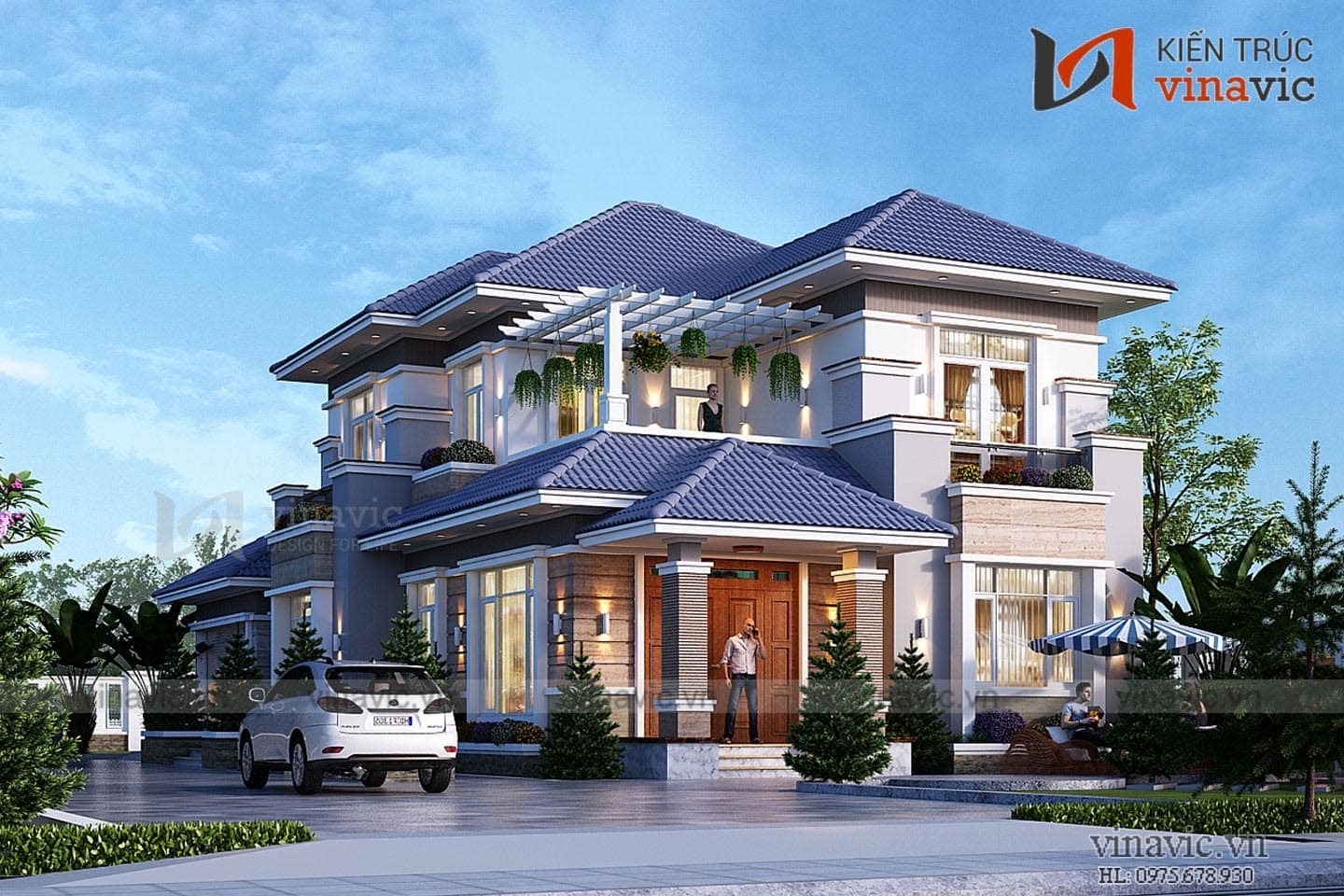 Nhà mái nhật 2 tầng 2 mặt tiền 260m2 vô cùng rộng rãi