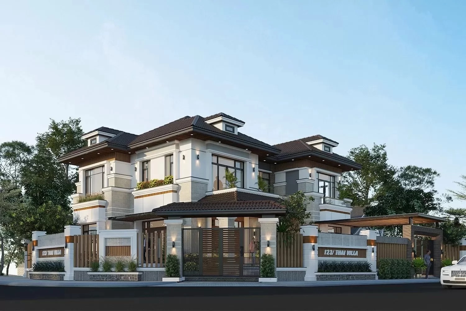 Nhà mái nhật 2 tầng 2 mặt tiền 4 phòng ngủ đa năng tiện nghi
