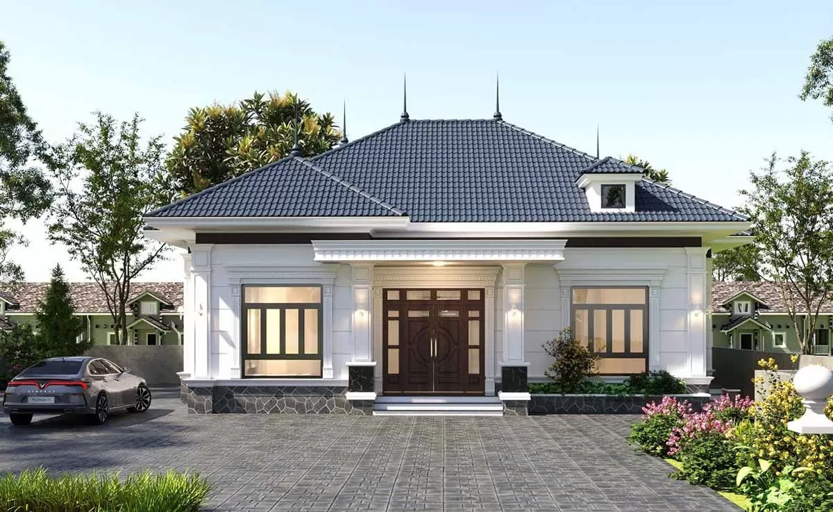 Mẫu thiết kế nhà mái nhật 1 tầng phù hợp với cặp vợ chồng trẻ