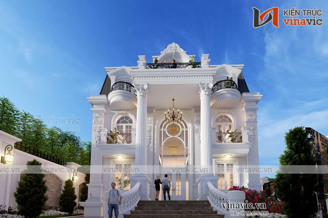 Dinh thự 3 tầng Tân Cổ Điển vô cùng sang trọng