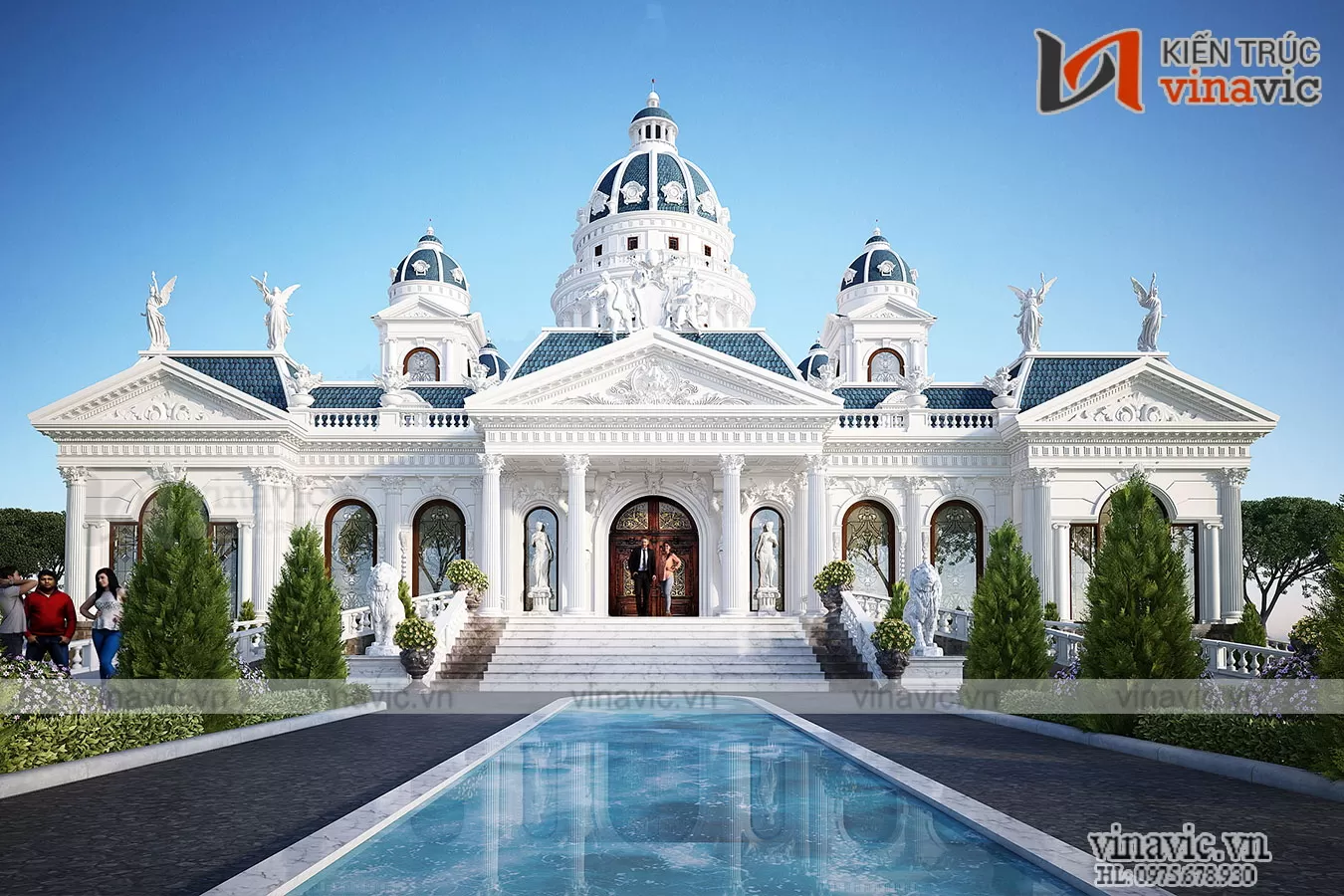 Thiết kế dinh thự Tân Cổ Điển trang nhã thời thượng được nhiều chủ đầu tư ưa thích