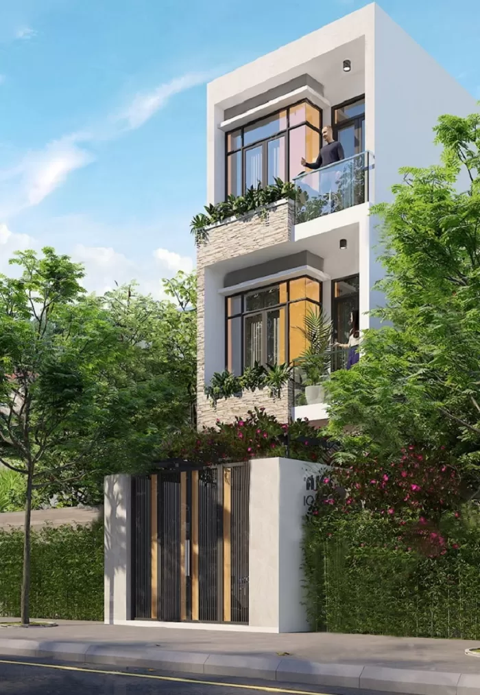 Thiết kế nhà 3 tầng hiện đại phóng khoáng ở nông thôn
